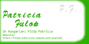 patricia fulop business card
